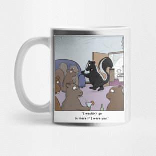 Skunk Leaving Bathroom Mug